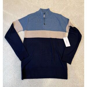 Faze 1 Sweaters 1/4 Zip Pullover Boys SZ‎ Large 14/16 Blue NWT